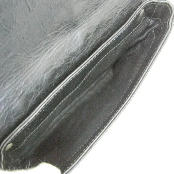 GUCCI Black Leather Messenger Shoulder Bag - Picture 5 of 14